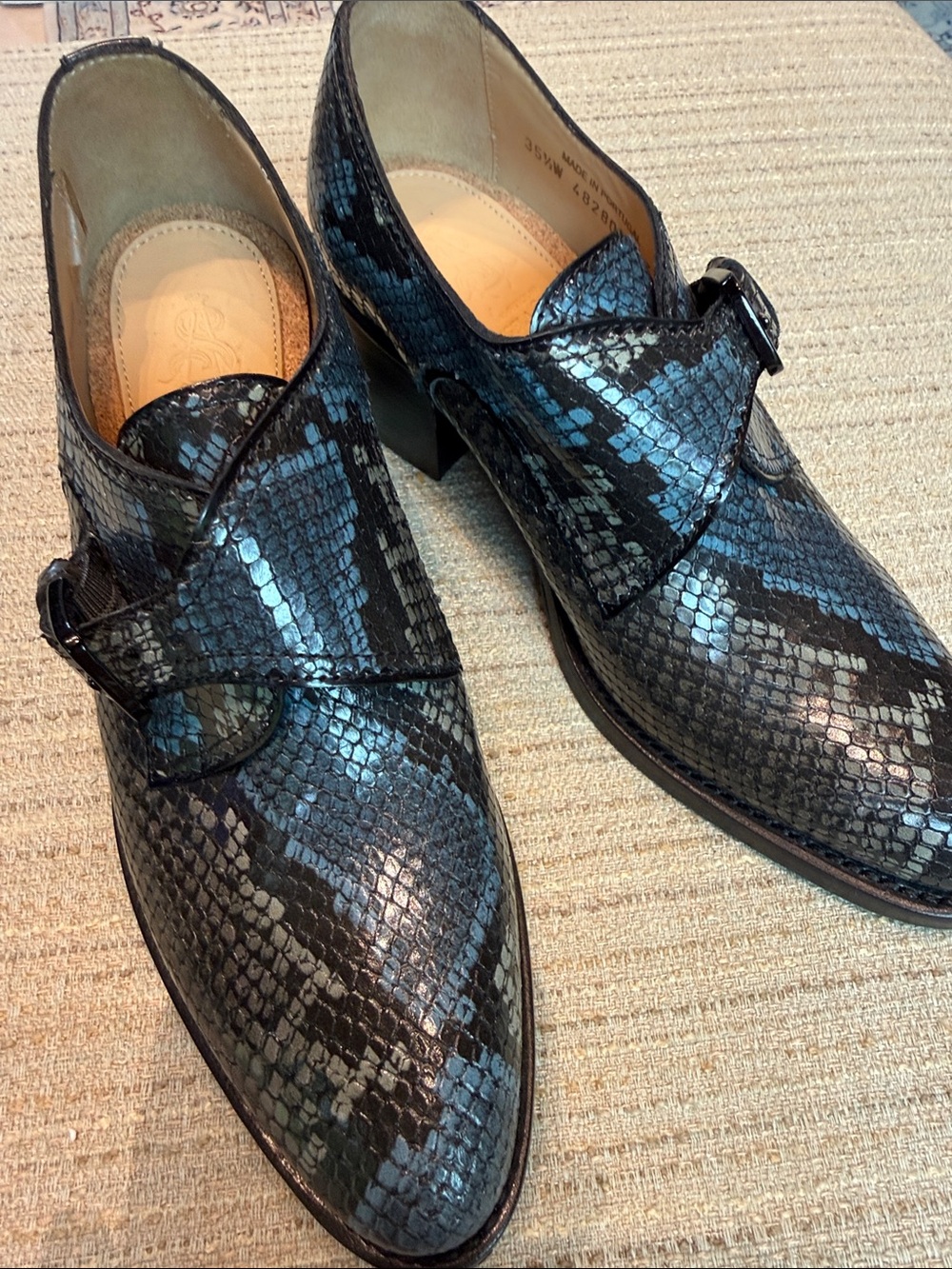 The Office of Angela Scott NEW 35.5 buckle heel